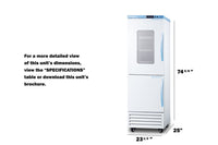 Accucold - ARFG15PVDLPWLHD - 24" Wide Performance Series All-Refrigerator/All-Freezer Combination, Left Hand Door