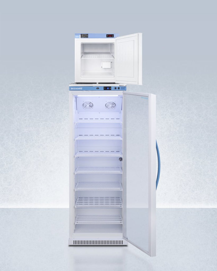 Accucold - ARG12PV-FS24LSTACKMED2LHD - 24" Wide All-Refrigerator-All-Freezer Combination, Left Hand Door