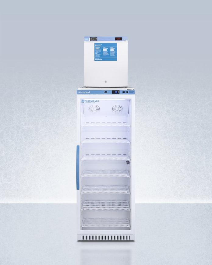 Accucold - ARG12PV-FS24LSTACKMED2LHD - 24" Wide All-Refrigerator-All-Freezer Combination, Left Hand Door