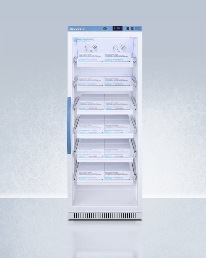 Accucold - ARG12PVDRLHD - 12 Cu.Ft. Upright Vaccine Refrigerator with Removable Drawers, Left Hand Door