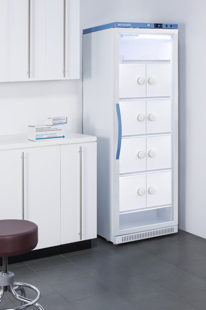 Accucold - ARG15PVLOCKER - 15 Cu. Ft. Upright Vaccine Refrigerator with Interior Lockers