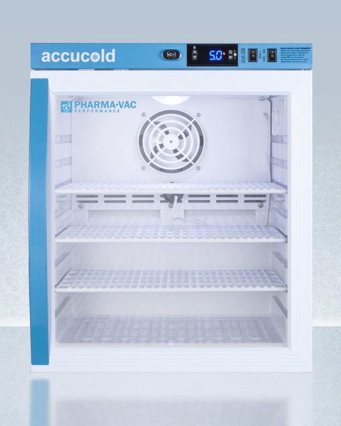 Accucold - ARG1PV456LHD - 1 Cu.Ft. Compact Vaccine Refrigerator, Certified to NSF-ANSI 456 Vaccine Storage Standard, Left Hand Door