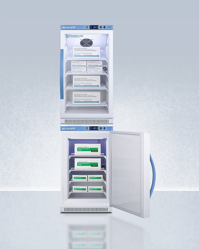 Accucold - ARGPV-AFZPVBIADASTACK - Wide Performance Series All-Refrigerator/All-Freezer Combination