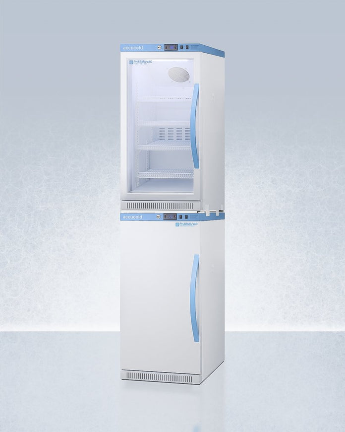 Accucold - ARG31PVBIADA-AFZ2PVBIADASTACKLHD - 20" Wide Performance Series All-Refrigerator/All-Freezer Combination