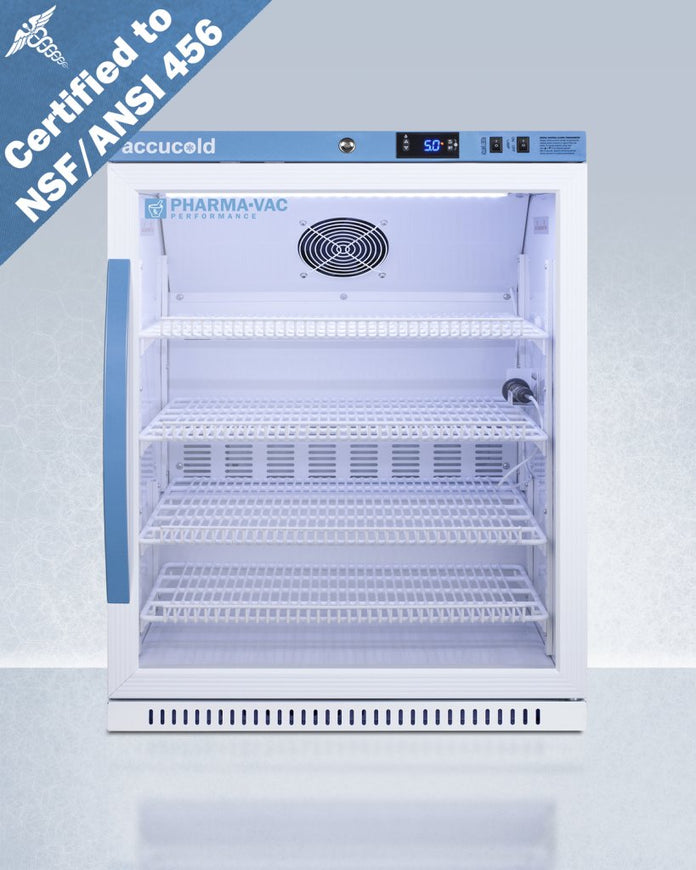 Accucold - ARG61PVBIADA456LHD - 6 Cu.Ft. ADA Height Vaccine Refrigerator, Certified to NSF-ANSI 456 Vaccine Storage Standard, Left Hand Door