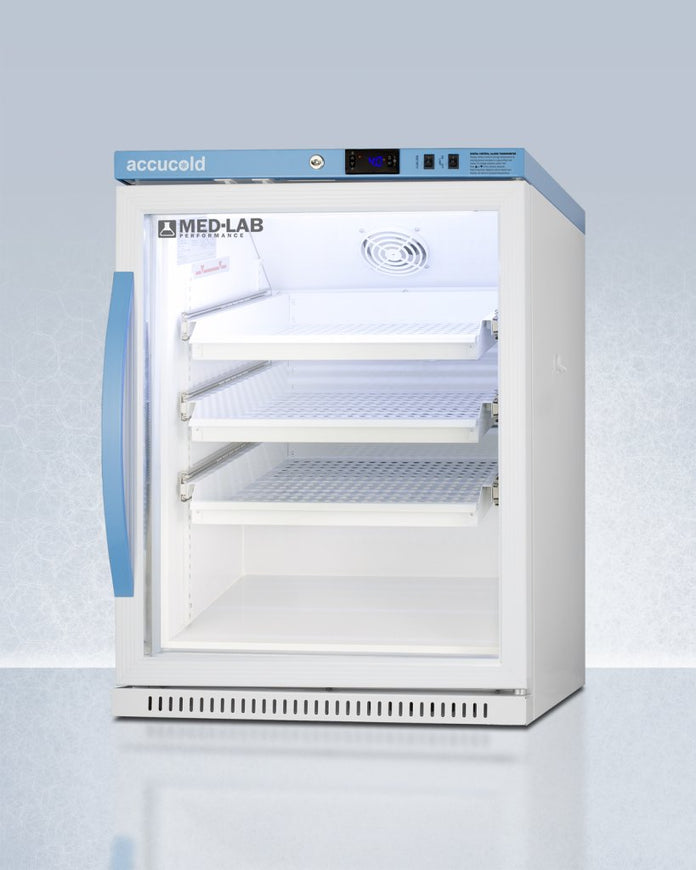Accucold - ARG6MLDR - 6 Cu. Ft. ADA Height Laboratory Refrigerator with Removable Drawers