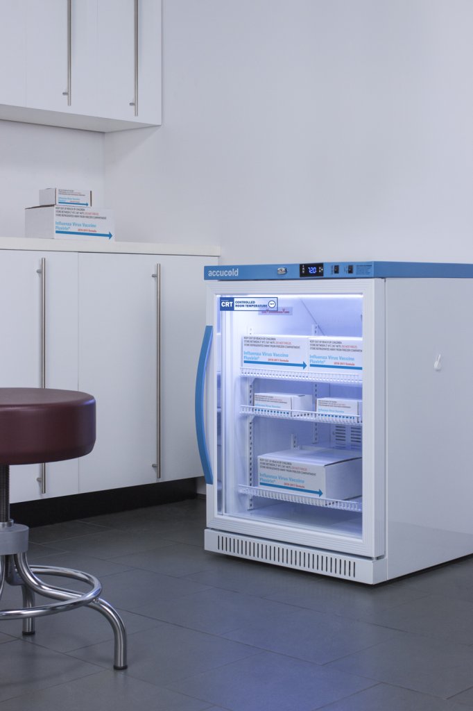 Accucold - ARG6PV-CRTLHD - 6 Cu.Ft. ADA Height Upright Controlled Room Temperature Cabinet, Left Hand Door