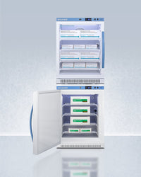 Accucold - ARG6PV-AFZ5PVBIADASTACKLHD - 24" Wide Performance Series All-Refrigerator/All-Freezer Combination