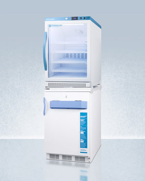Accucold - ARG6PV-VT65MLSTACKMED2 - 24" Wide All-Refrigerator/All-Freezer Combination