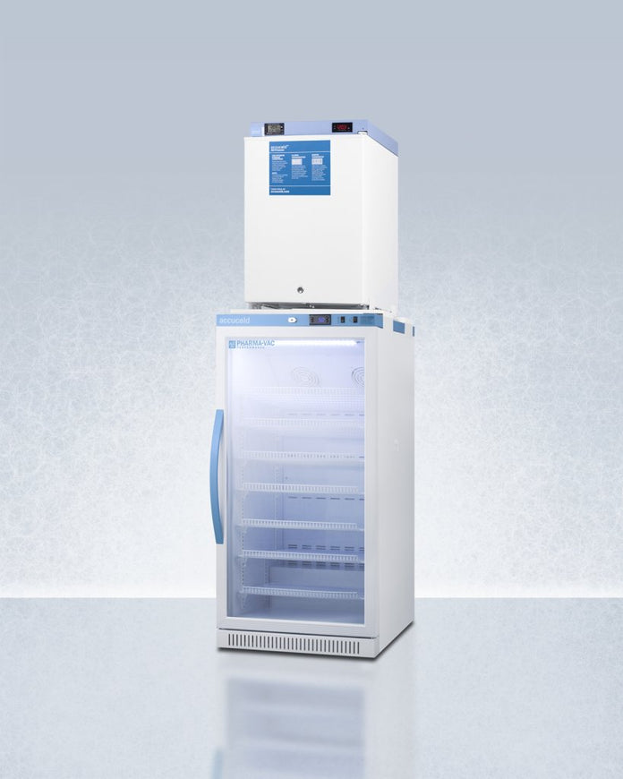 Accucold - ARG8PV-FS30LSTACKMED2 - 24" Wide All-Refrigerator/All-Freezer Combination