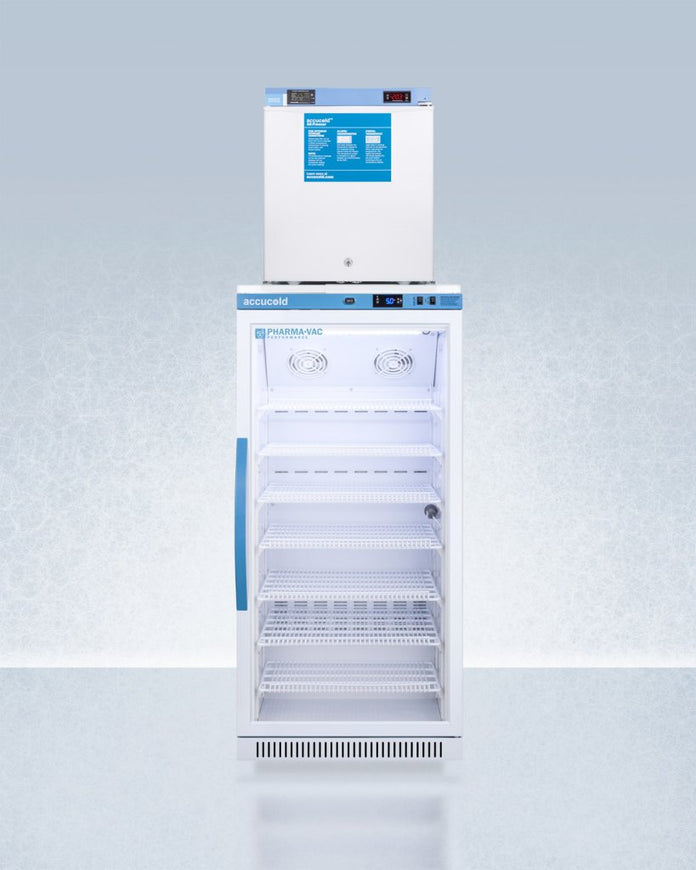 Accucold - ARG8PV-FS24LSTACKMED2LHD - 24" Wide All-Refrigerator-All-Freezer Combination, Left Hand Door