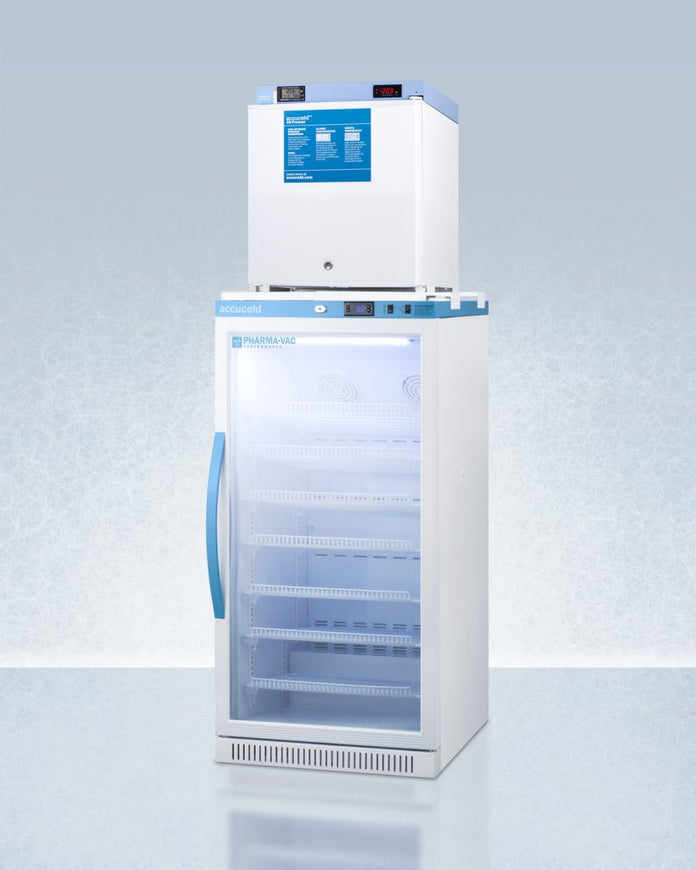 Accucold - ARG8PV-FS24LSTACKMED2LHD - 24" Wide All-Refrigerator-All-Freezer Combination, Left Hand Door
