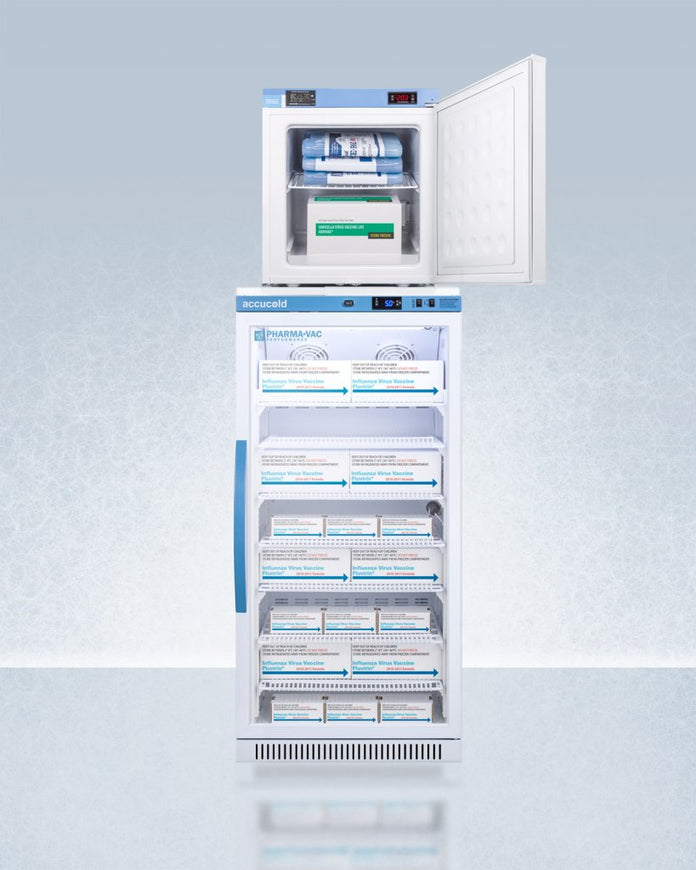 Accucold - ARG8PV-FS24LSTACKMED2 - 24" Wide All-Refrigerator/All-Freezer Combination