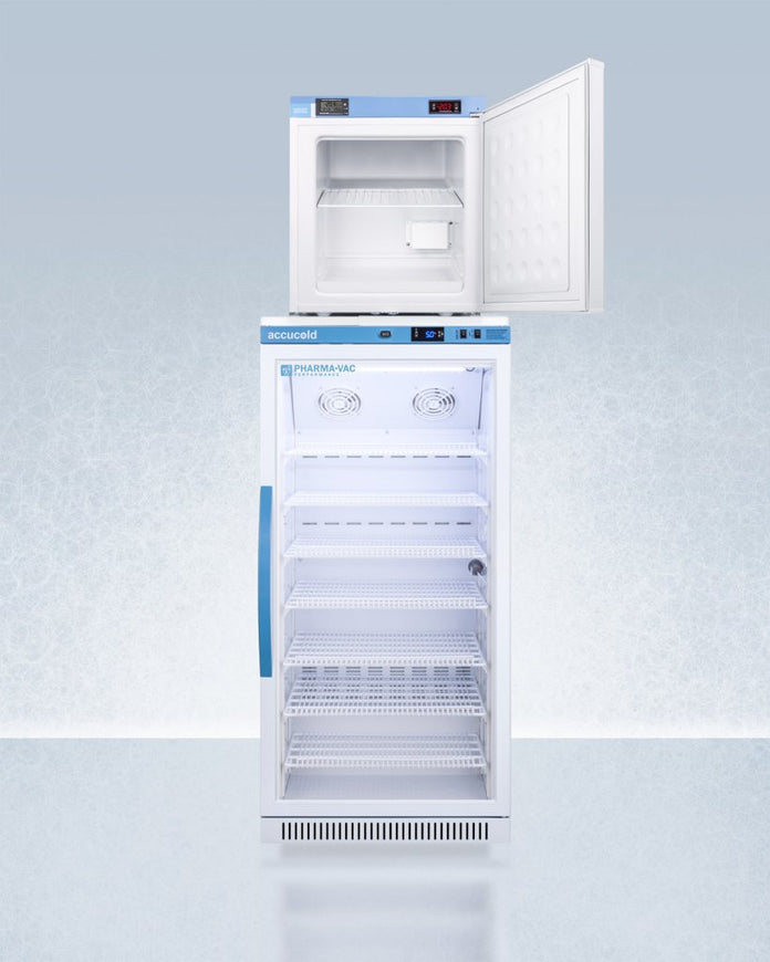 Accucold - ARG8PV-FS24LSTACKMED2LHD - 24" Wide All-Refrigerator-All-Freezer Combination, Left Hand Door