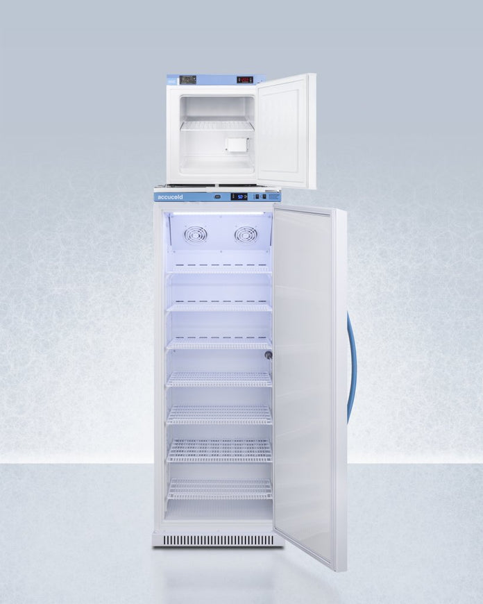 Accucold - ARS12PV-FS24LSTACKMED2LHD - 24" Wide All-Refrigerator-All-Freezer Combination, Left Hand Door