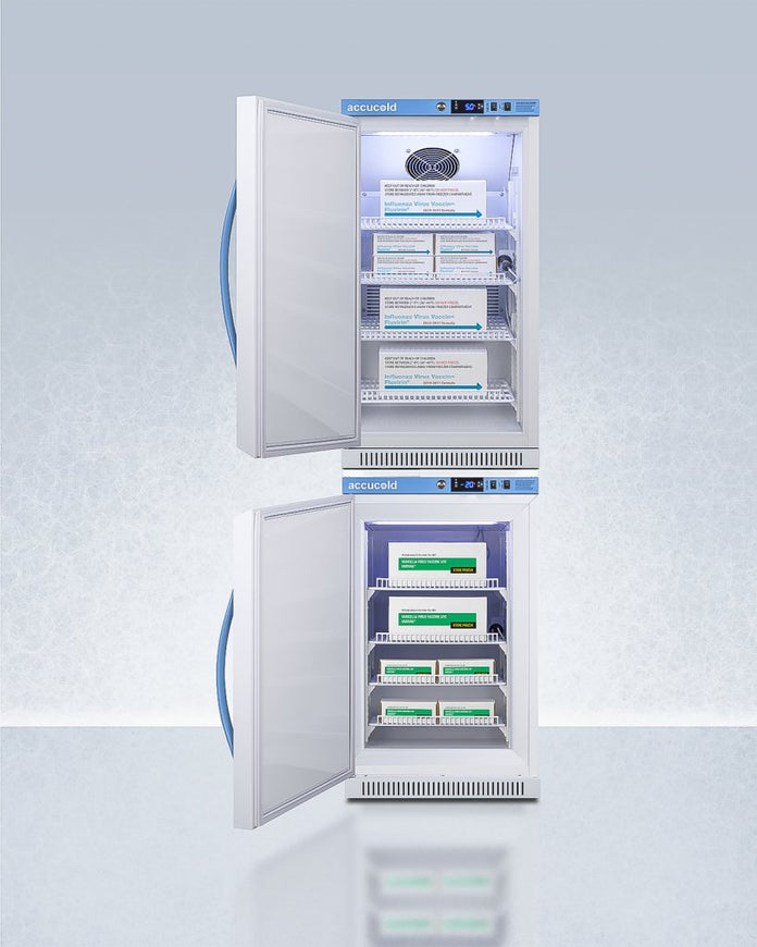 Accucold - ARS32PVBIADA-AFZ2PVBIADASTACKLHD - 20" Wide Performance Series All-Refrigerator/All-Freezer Combination