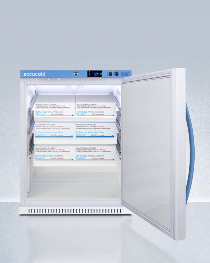 Accucold - ARS62PVBIADADR - 6 Cu. Ft. ADA Height Vaccine Refrigerator, with Removable Drawers