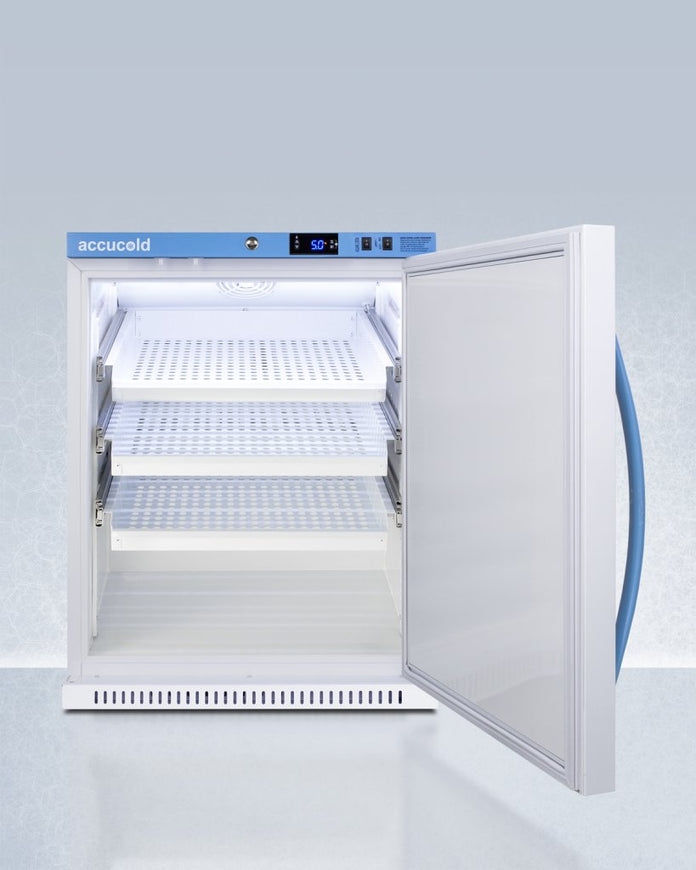 Accucold - ARS62PVBIADADRLHD - 6 Cu.Ft. ADA Height Vaccine Refrigerator, with Removable Drawers, Left Hand Door