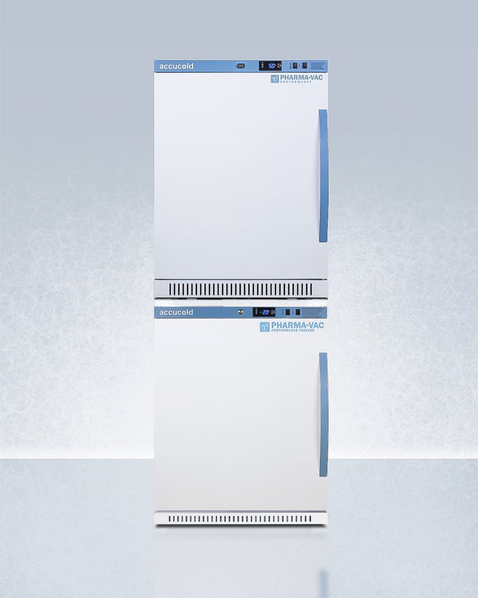 Accucold - ARS6PV-AFZ5PVBIADASTACKLHD - 24" Wide Performance Series All-Refrigerator/All-Freezer Combination