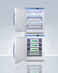 Accucold - ARS6PV-AFZ5PVBIADASTACKLHD - 24" Wide Performance Series All-Refrigerator/All-Freezer Combination
