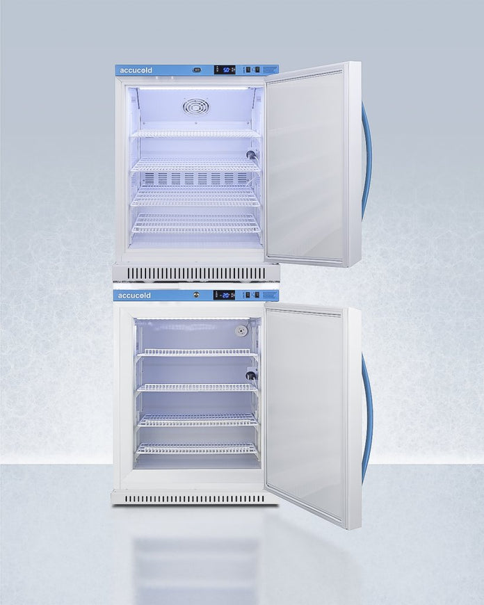 Accucold - ARS6PV-AFZ5PVBIADASTACK - 24" Wide Performance Series All-Refrigerator/All-Freezer Combination