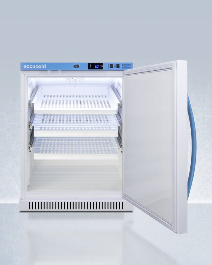 Accucold - ARS6PVDRLHD - 6 Cu.Ft. ADA Height Vaccine Refrigerator with Removable Drawers, Left Hand Door
