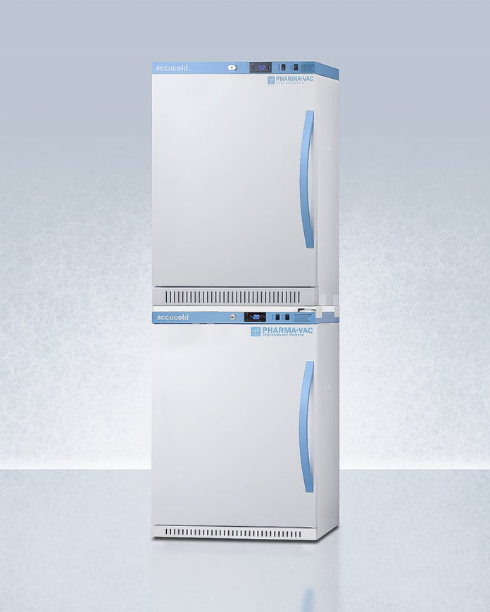Accucold - ARS6PV-AFZ5PVBIADASTACKLHD - 24" Wide Performance Series All-Refrigerator/All-Freezer Combination