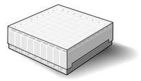 Custom Biogenic Systems - B2P - Polypropylene Box, Including 81-Place Divider for Storing 1.2 & 2.0ml Vials, Temp Range -90°C