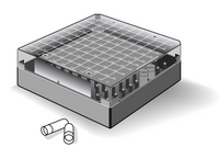 Custom Biogenic Systems - B2P100 - Polypropylene Box, Including 100-Place Divider for Storing 1.2 & 2.0ml Vials, Temp Range -196°C