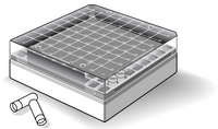 Custom Biogenic Systems - B2P81 - Polycarbonate Box, Including 81-Place Divider for Storing 1.2 & 2.0ml Vials, Temp Range -196°C