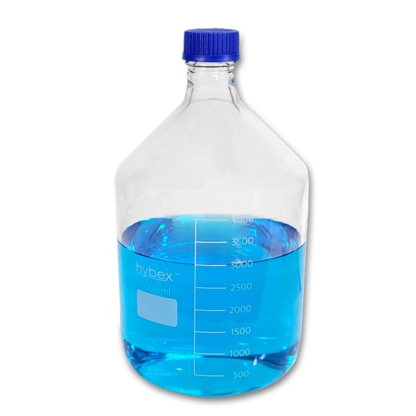 Benchmark Scientific - B3000-5L - Hybex Media Storage Bottle with Standard (GL45) Blue Cap, 5L