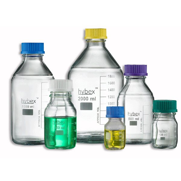 Benchmark Scientific - B3000-100-B* - Hybex Media Storage Bottle with Standard (GL45) Blue Cap, 100 ml