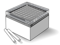 Custom Biogenic Systems - B5P81 - Polycarbonate Box, Including 81-Place Divider for Storing 5.0ml Vials, Temp Range -196°C