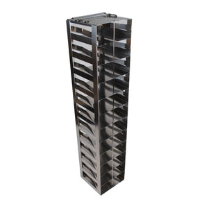 Crystal Industries - CF-12-2-S - Vertical Rack for 2" Boxes with Spring Lock, Holds 12 Boxes