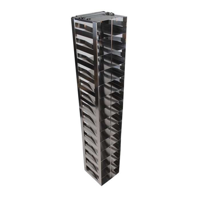 Crystal Industries - CF-14-2-S - Vertical Rack for 2" Boxes with Spring Lock, Holds 14 Boxes