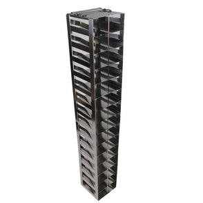 Crystal Industries - CF-15-2-S - Vertical Rack for 2" Boxes with Spring Lock, Holds 15 Boxes