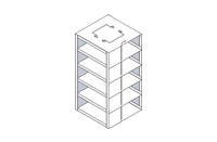 CF-5-2 - Vertical Rack for 2" Boxes, Holds 5 Boxes
