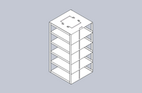CF-5-375 - Vertical Rack for 3.75" Boxes, Holds 5 Boxes