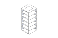 Crystal Industries - CF-6-2 - Vertical Rack for 2" Boxes, Holds 6 Boxes