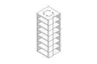 Crystal Industries - CF-7-2 - Vertical Rack for 2" Boxes, Holds 7 Boxes