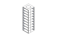 Crystal Industries - CF-9-2 - Vertical Rack for 2" Boxes, Holds 9 Boxes