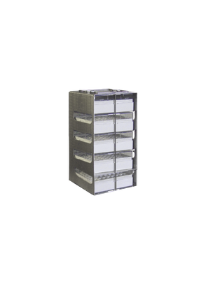 Crystal Industries - CFA-5-3 - Aluminum Vertical Rack for 3" Boxes, Holds 5 Boxes