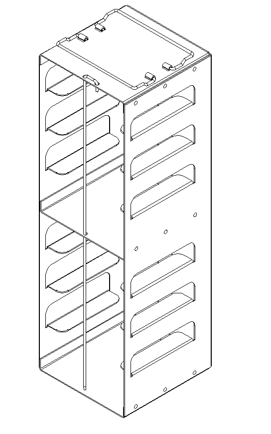 Crystal Industries - CFA-2 - Aluminum Vertical Rack for 2" Boxes