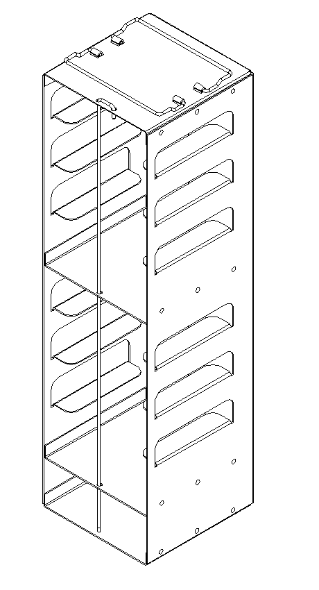 Crystal Industries - CFA-2 - Aluminum Vertical Rack for 2" Boxes