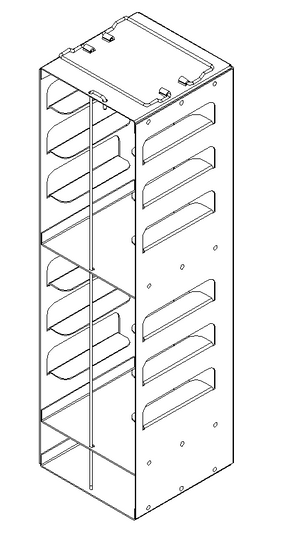 Crystal Industries - CFA-9-2 - Aluminum Vertical Rack for 2" Boxes, Holds 9 Boxes