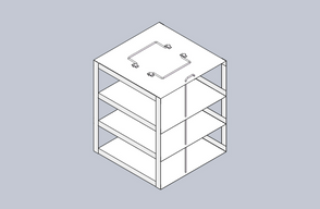 Crystal Industries - CFM-315 - Vertical Rack for 50-Cell 1.5ml Microtube Boxes, Holds 6 Boxes