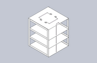 Crystal Industries - CFM-315 - Vertical Rack for 50-Cell 1.5ml Microtube Boxes, Holds 6 Boxes