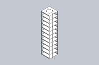 Crystal Industries - CFML-11 - Vertical Rack for SBS Formatted Boxes, Holds 11 Boxes