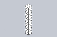 CFML-16 - Vertical Rack for SBS Formatted Boxes, Holds 16 Boxes
