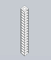 Crystal Industries - CFMM-17 - Vertical Rack for SBS Formatted Boxes, Holds 17 Boxes
